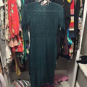 Just Me size Small, Vici, Elegant Green Lace Dress